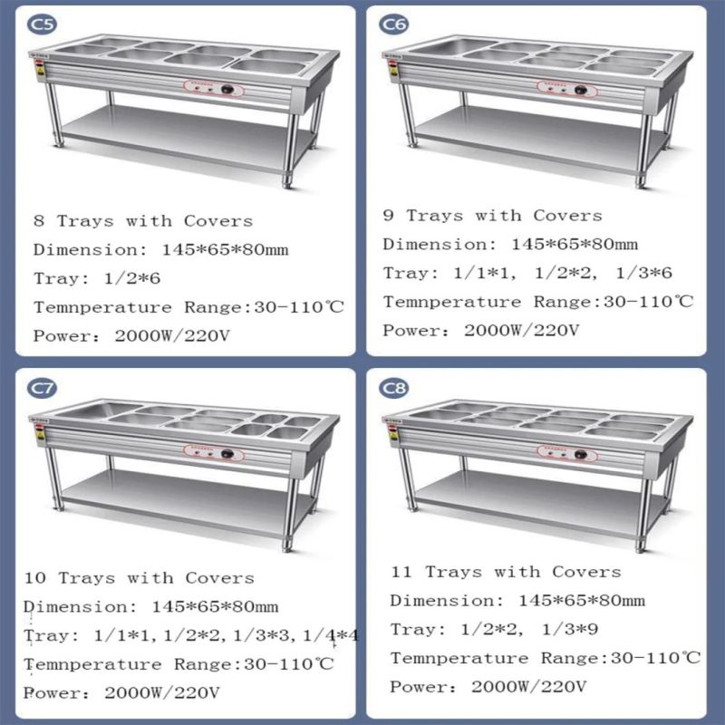 Food Warmer Commercial Restaurant Stainless Food Warmer Bain Marie