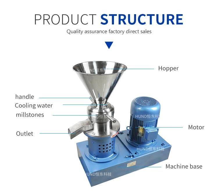 Peanut Butter Making Machine Groundnut Butter Wet Grinding Colloid Mill