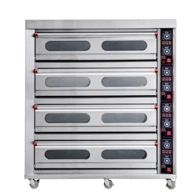 Baking Equipment 4 Deck 16 Trays Electric Pizza Oven for Commercial