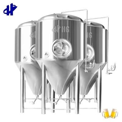 3000L 4000L Customizable Craft Beer Fermenting Equipment Stainless Steel Conical Jacketed ...