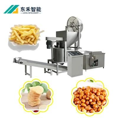 Top Quality Potato Chips Industrial Batch Deep Frying Machine Automatic Fried Pellet ...