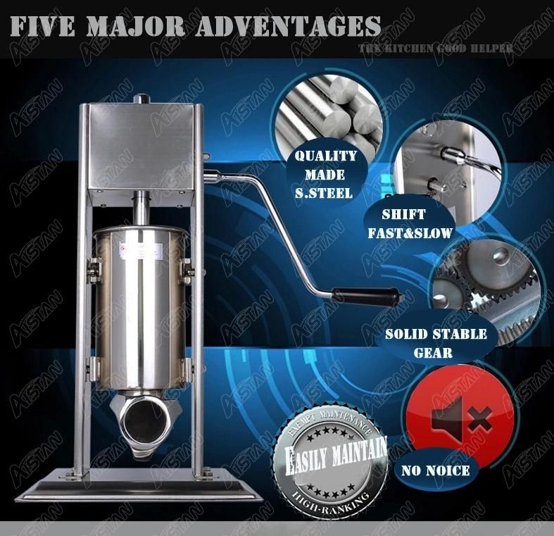 TV15L Stainless Steel Sausage Stuffer Meat Salami Filling Machine