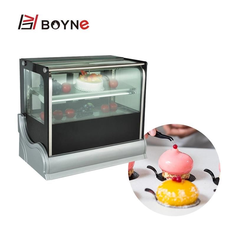 Bakery Shop Table Top Commercial Bakery Cake Display Chiller Showcase