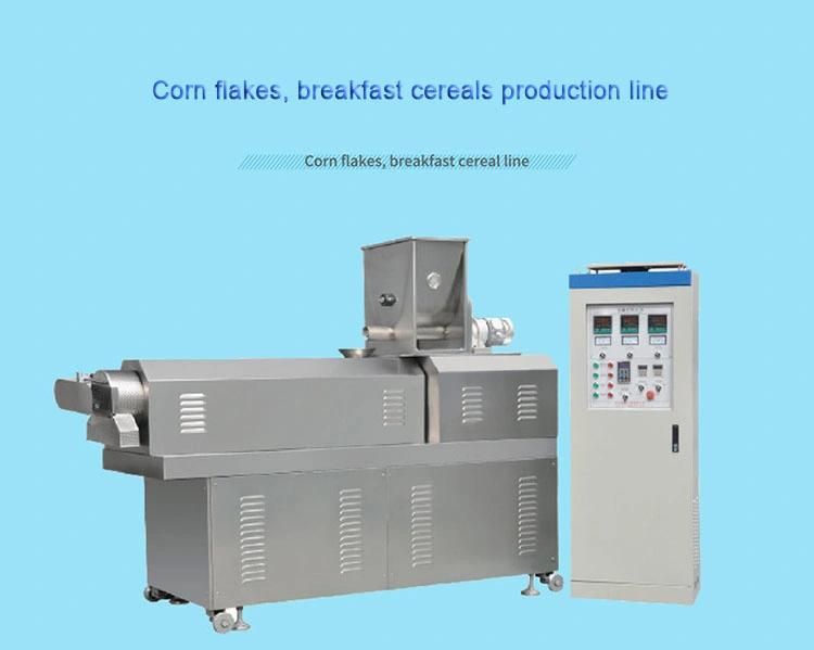 Manufacturer Supply Cornflakes Making Machine Cereals Corn Flakes Extruder Sweet Rice Flakes Making Extruder