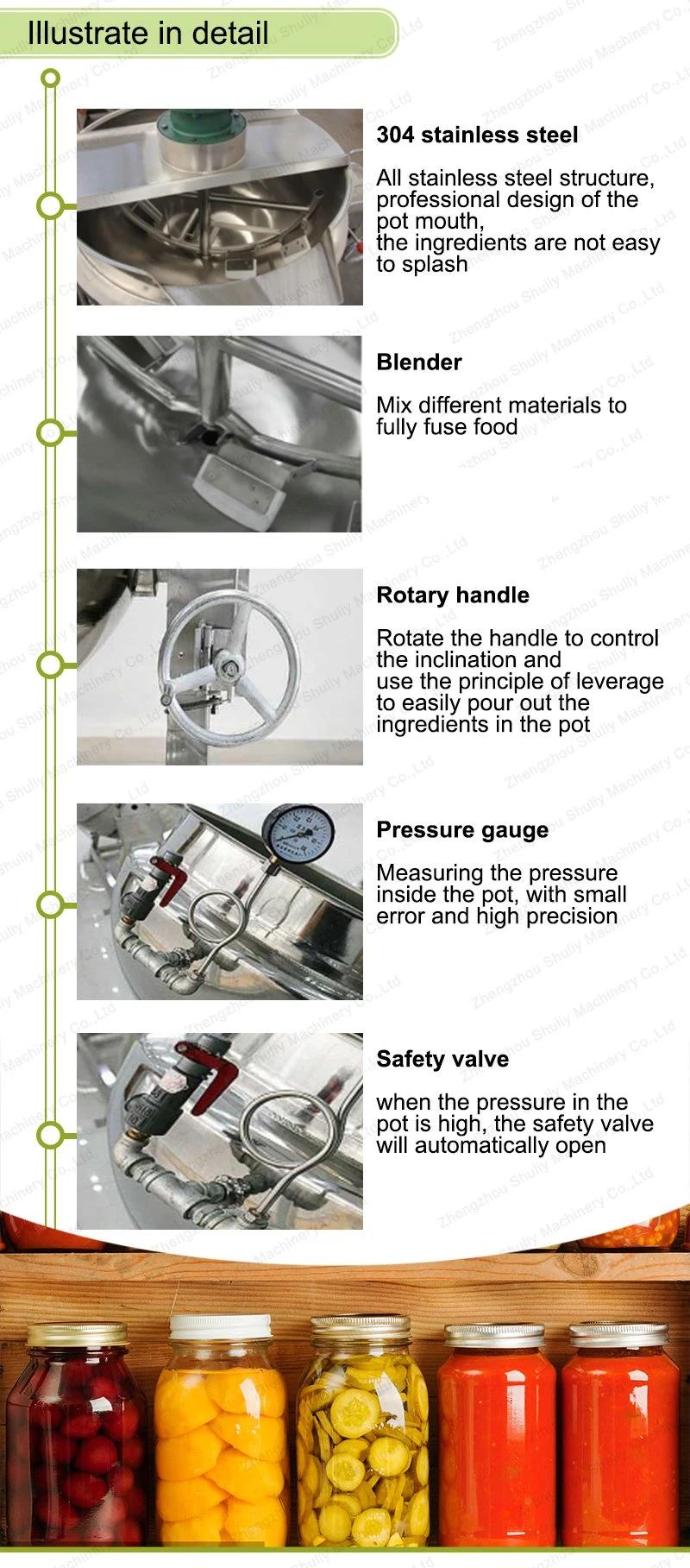 Large Cooking Kettle Jacketed Pan Porridge Making Machine