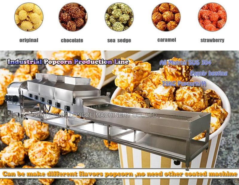 Automated Gaz Heated Popcorn Making Machine on Hot Sale