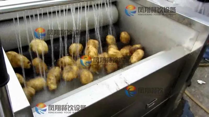 Industrial Commercial Automatic Potato Carrot Yam Vegetable Washer and Peeler