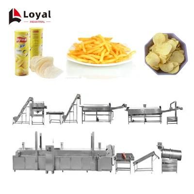 Large Scale Pringles Potato Chips Process Line Complete Potato Chips Machinery