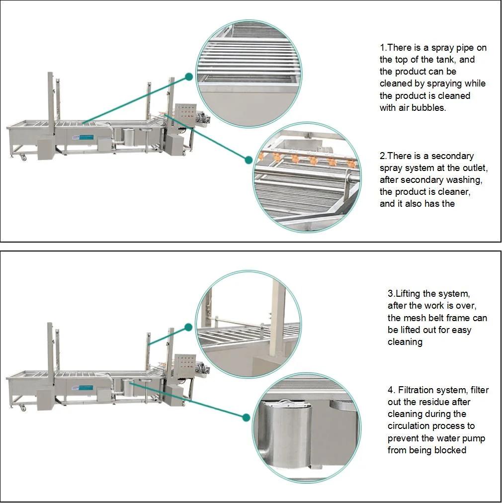 Seafood and Fish Bubble Washing Cleaning Equipment Machine