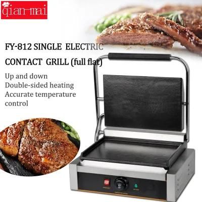 Commercial Electric Meat Chicken Sandwich Maker Panini Press Contact Grill