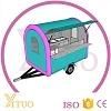 Two Wheels Street Mobile Customized Logo Semi-Trailer Food Truck Mobile Fast Food Trailer ...