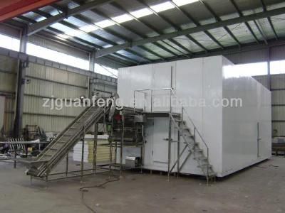 High Efficiency Okra IQF Freezer Quick Freezing Machine for Customization