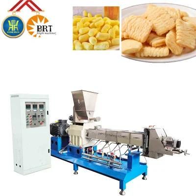 Puffed Corn Snack Extruder Extruded Rice Puff Food Corn Ring Extrusion Making Machine ...