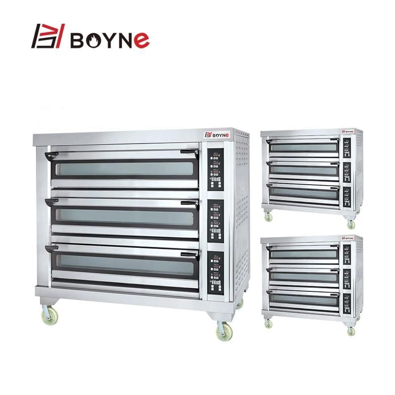 Rapid Heating Double Deck Four Trays Baking Oven