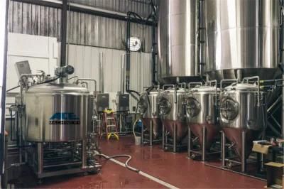 Price 1000L 10hl Factory Micro Beer Mashing Equipment Mirror Steam Heated 2-Vessel ...