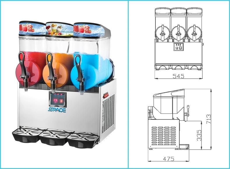 Three Bowls Slush Machine Juicer Margarita Machine for Commerical Use