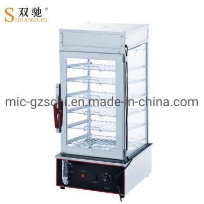 6 Layers Electric Steamer Bread Bun Warming Display Showcase