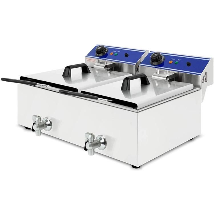 Double Tank Deep Fat Electric Fryer Frying Machine