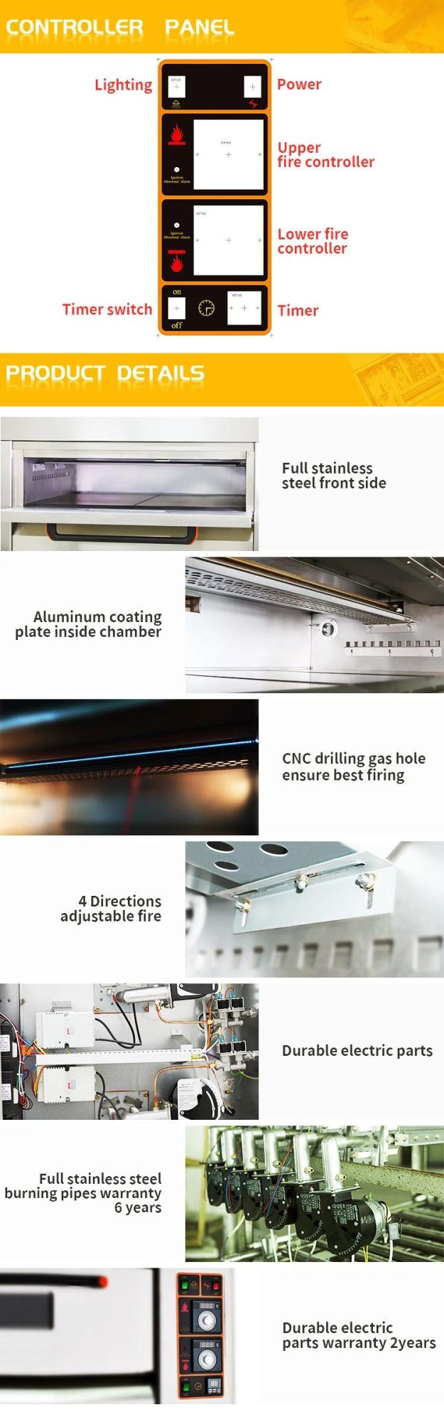 Bakery Equipment 1 Deck 1 Tray Gas Oven Single Deck Single Tray Oven