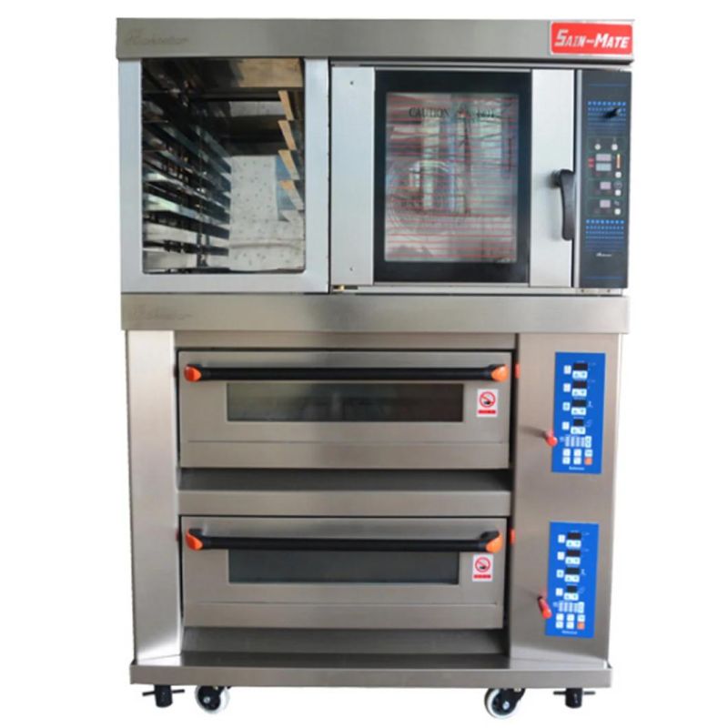 8 Trays Biscuits Bread Baguette Baking Electric Hot Air Convection Oven with Cooling Shelves