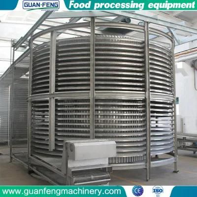 2000kg Spiral Quick Freezer Food Processing Machine