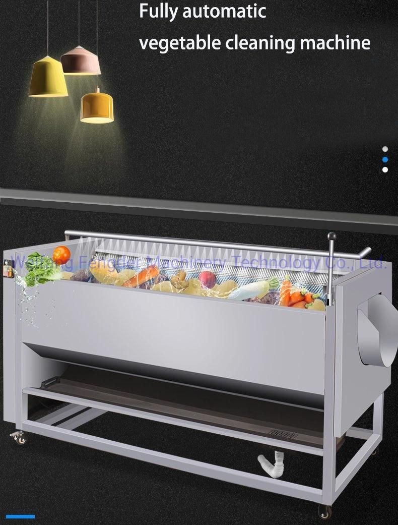 High Speed Production Line of Fruit and Vegetable Roller Washing Machine Potato Cleaning Peeling Machine