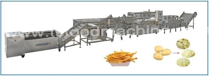 Frozen Potato Chips Production Line / French Fries Making Machine