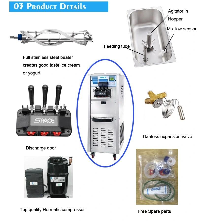 CE Approved Table Top Commercial Soft Ice Cream Making Machine