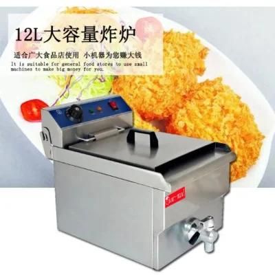 12L Commercial Chicken Donut Fish Fryer Potato Chips Deep Electric Fryer 8.5L