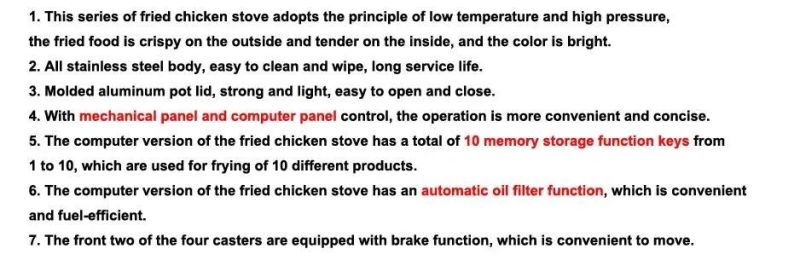 Pfe-24 Electric Pressure Chicken Fryer with Mechanical Panel