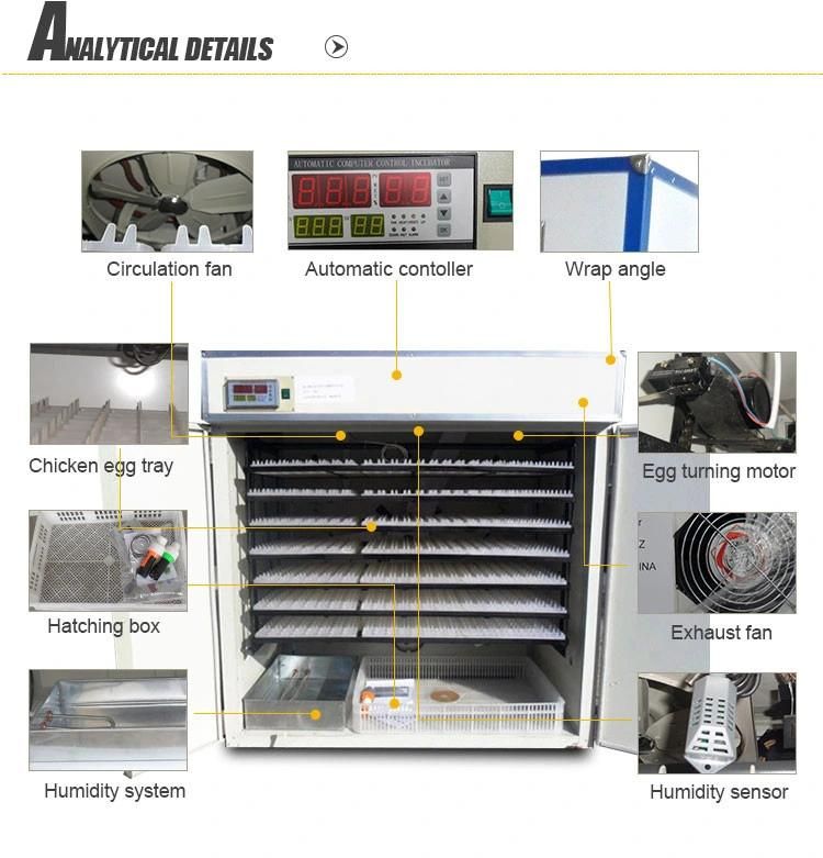 New Model 2112 Eggs Full Automatic Chicken Egg Incubator (YZITE-15)