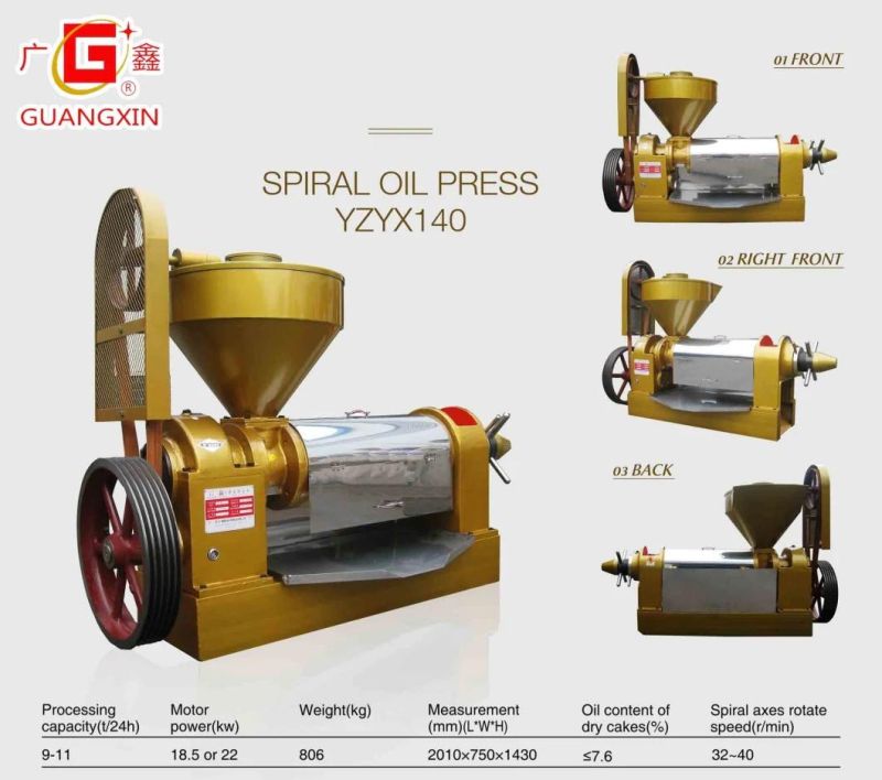 Coconut Sunflower Mustard Peanut Soybean Oil Extraction Machine