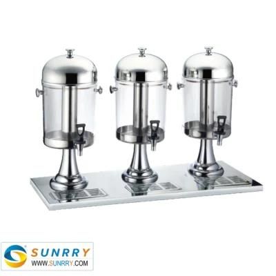 Refrigerated Glasscold Triple Juice Drink Beverage Dispenser