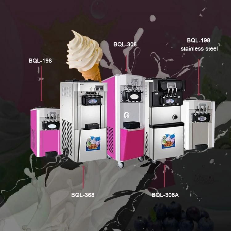 Industrial Stainless Steel Snack Machine Soft Ice Cream Machine