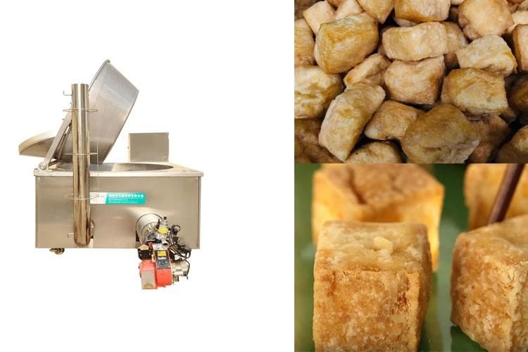 Batch Automatic Diesel Burner Fryer Deep Fried Tofu Making Machine