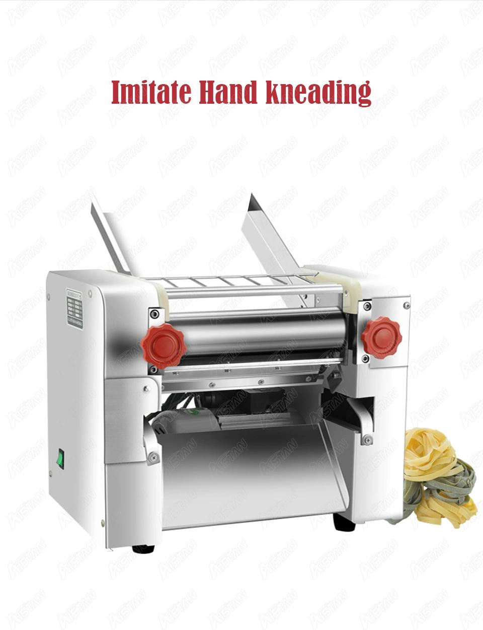 FKM300 Electric Dough Roller Stainless Steel Dough Sheeter Noodle Pasta Dumpling Maker Machine 220V Roller and Blade Changeable