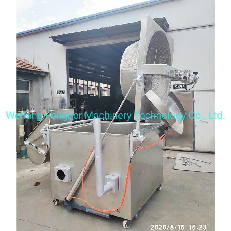 Automatic Peanut Broad Bean Fava Bean Horse Bean Gas Frying Machine Batch Fryer