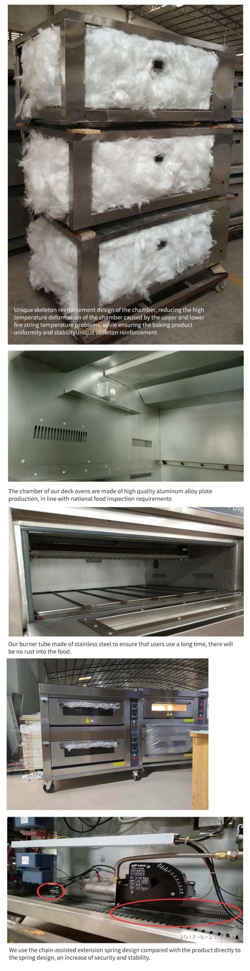 Bakery Equipment 2 Deck 4 Trays + 8 Trays Proofer Commercial Gas Deck Oven