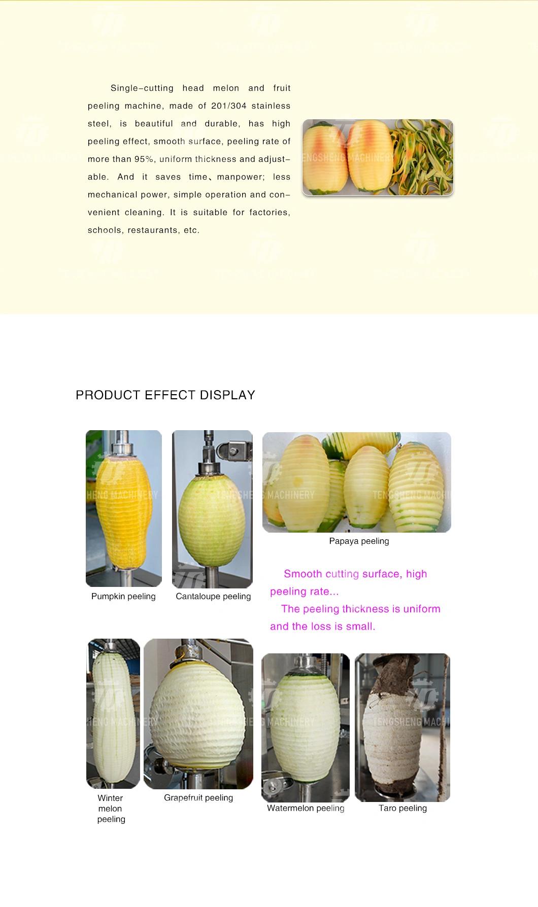 Watermelon Papaya Pomelo Cantaloupe Pumpkin Vegetables Peeling Machine Food Processor