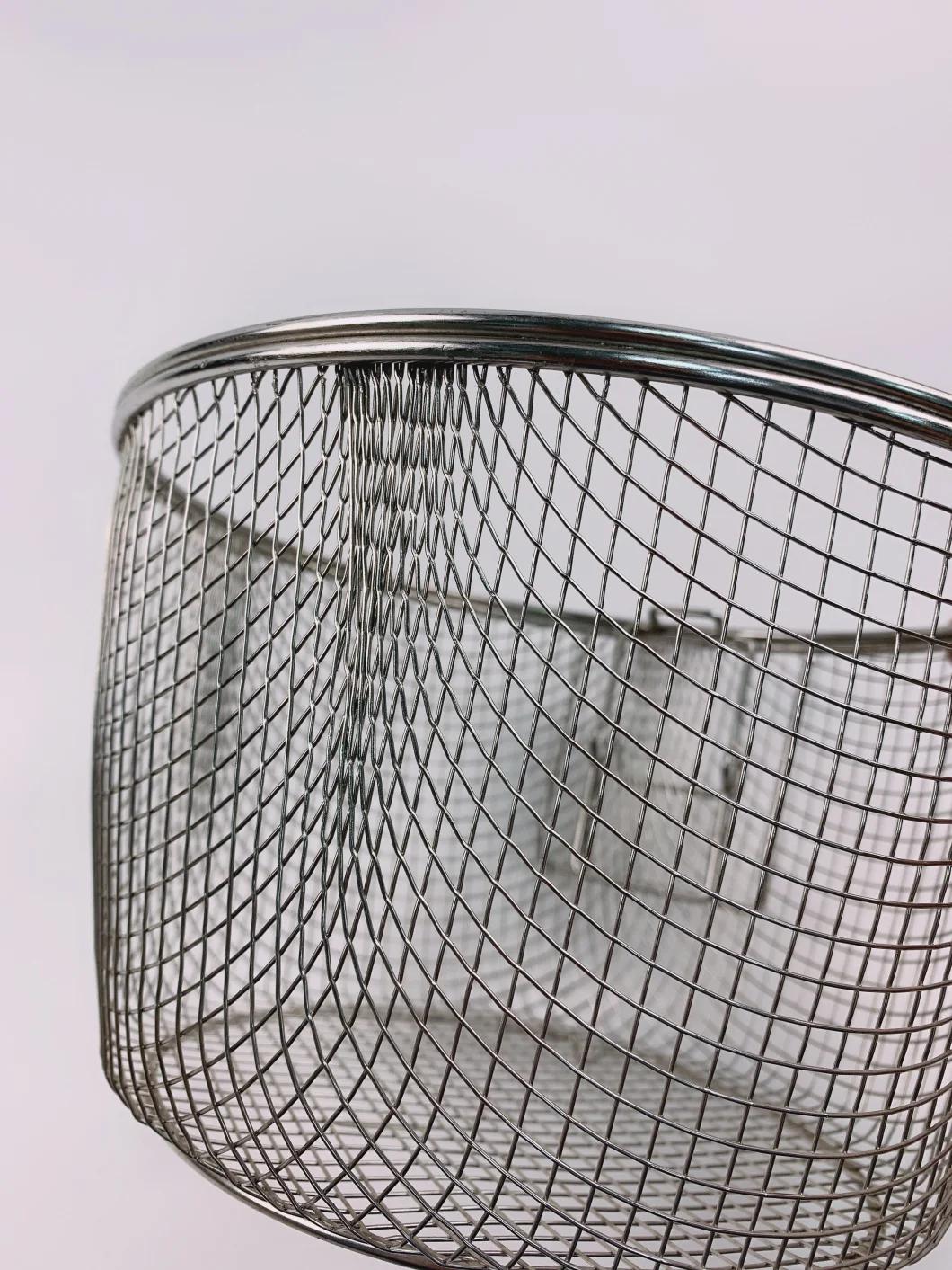 Stainless Steel Round Deep Fry Basket with Kd Handle