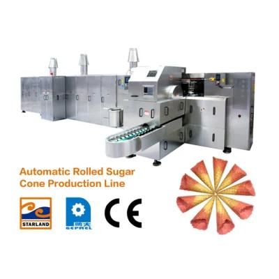 Energy Saving Ice Cream Cone Baking Machine / Waffle Bake Rolled Sugar Cone Machine