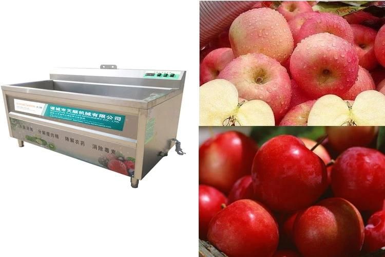 Industrial Cleaner Air Bubble Fruits Washing Machine Fruit Apple Washer