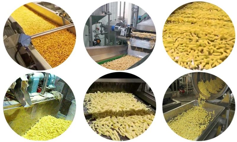 Kurkure Making Machine Cheese Balls Snacks Making Machine Kurkur Snack Food Production Line