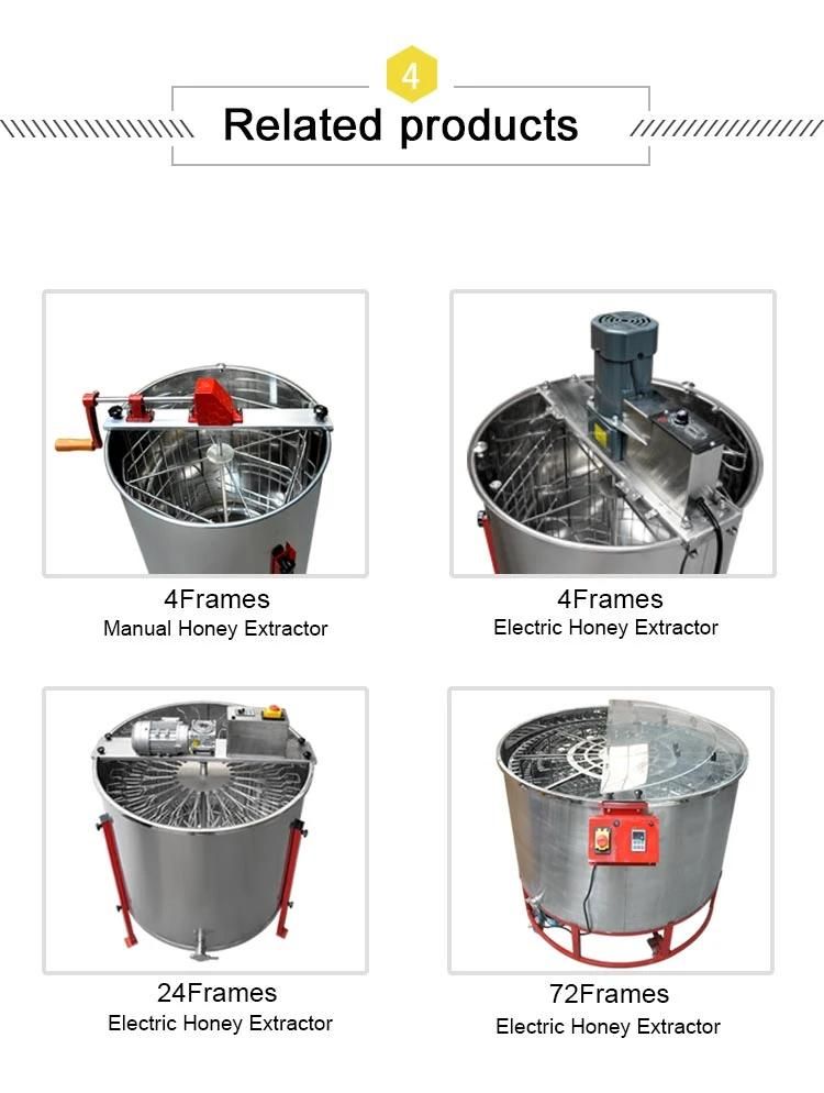 Honey Processing Machine 4 Frames Manual Honey Extractor Honey Centrifuge