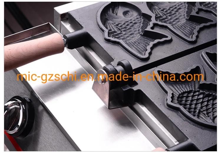 2-Plate 6 Fish Ice Cream Taiyaki Gas Fish Cake Machine