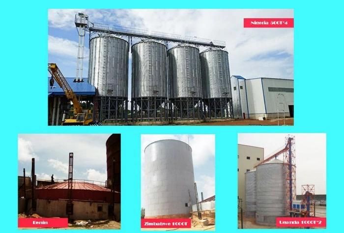 Grain Silo Wheat Maize Silo Bin Galvanized Steel Silos 500tsilo to 3000t Silo