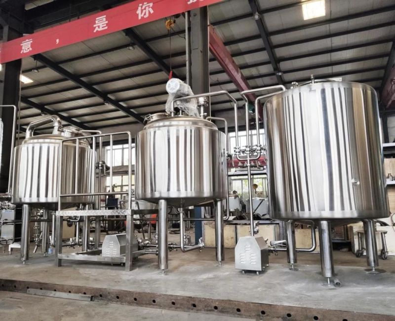 500L Stainless Steel Beer Brewing Tanks Steam Jacket Brew Kettle