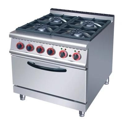 4 Gas Burner with Electric Oven (American style burner) 700mm