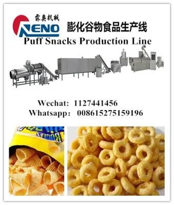 Fried Wheat Flour Puff Snack Process Line Food Extruder Machine with Packing Machine From ...