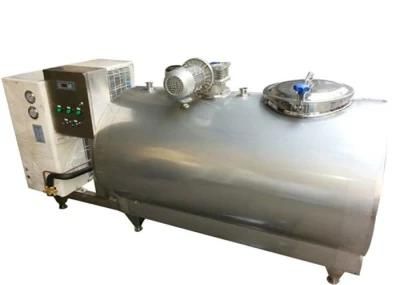 Horizontal 2000L Milk Cow Storage Cooling Tank with Refrigerator